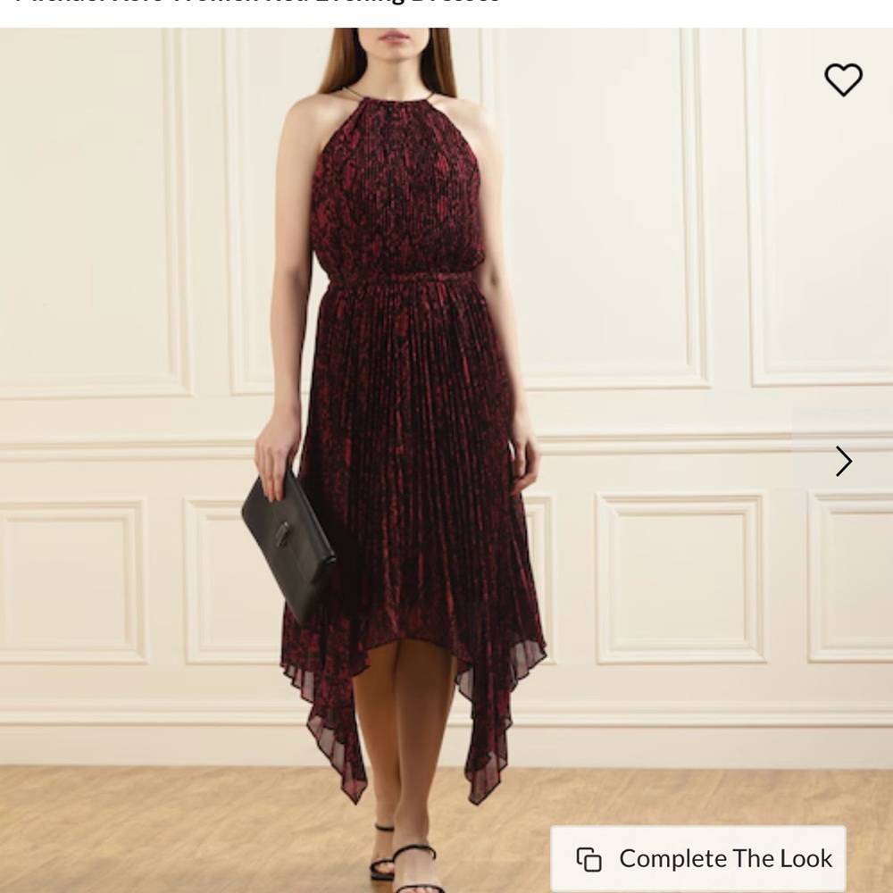Michael Kors black and red chiffon dress size XXL